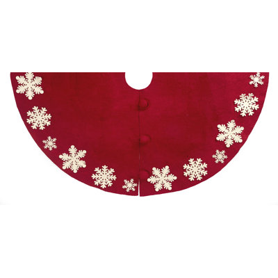 Handmade Felt Cream Pom Poms Christmas Tree Skirt 63
